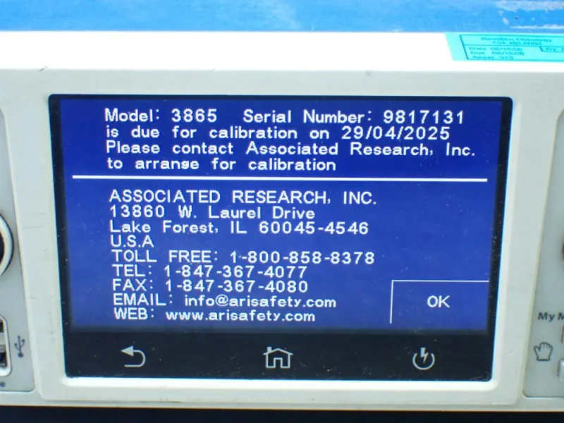 ASSOCIATED RESEARCH HYPOT SERIES DIELECTRIC WITHSTAND TESTER.   -  3865