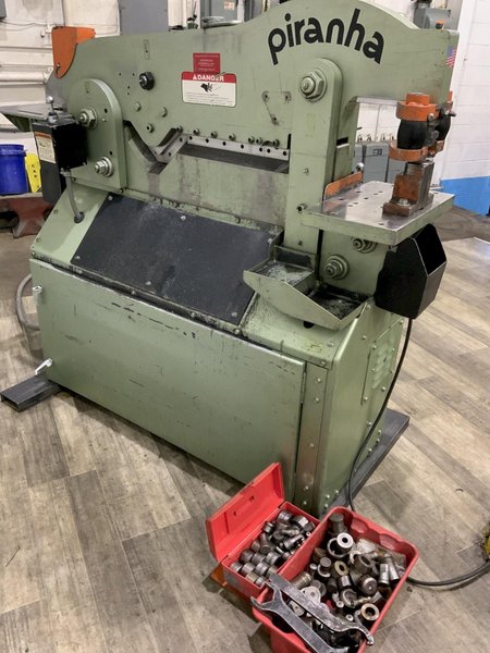 50 TON PIRANHA MODEL #P50 HYDRAULIC IRONWORKER: STOCK #80733