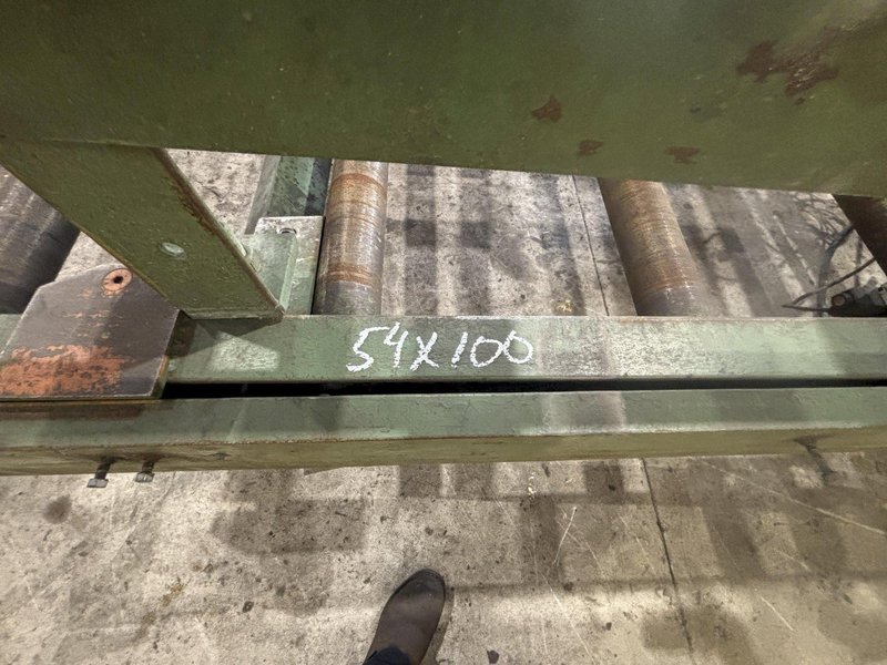 100&#039; X 54&quot; WIDE PEDDINGHAUS POWERED ROLLER CONVEYOR: STOCK #23102