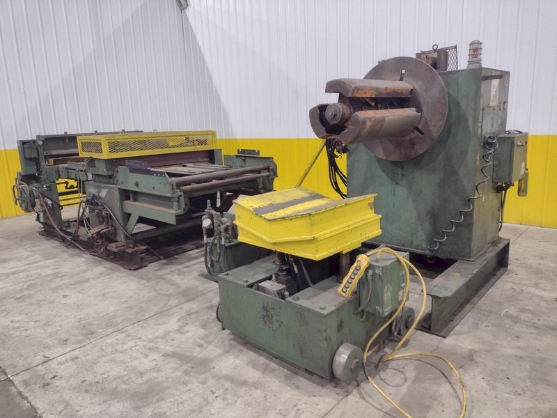 6,000 LBS AMERICAN MODEL #1000 MOTORIZED COIL REEL UNCOILER &amp; COIL CAR: STOCK #21322