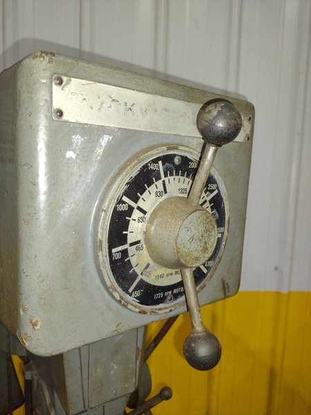 15" DELTA MODEL #15-655 VARIABLE SPEED SINGLE SPINDLE DRILL PRESS: YOBRO #24257