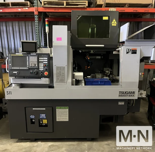 Tsugami SS207-5AX CNC Swiss Lathe, 2017 w/ Laser