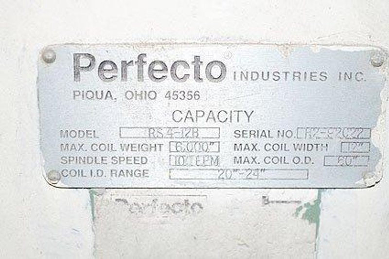6000 LB X 12" PERFECTO COIL REEL: STOCK #62277