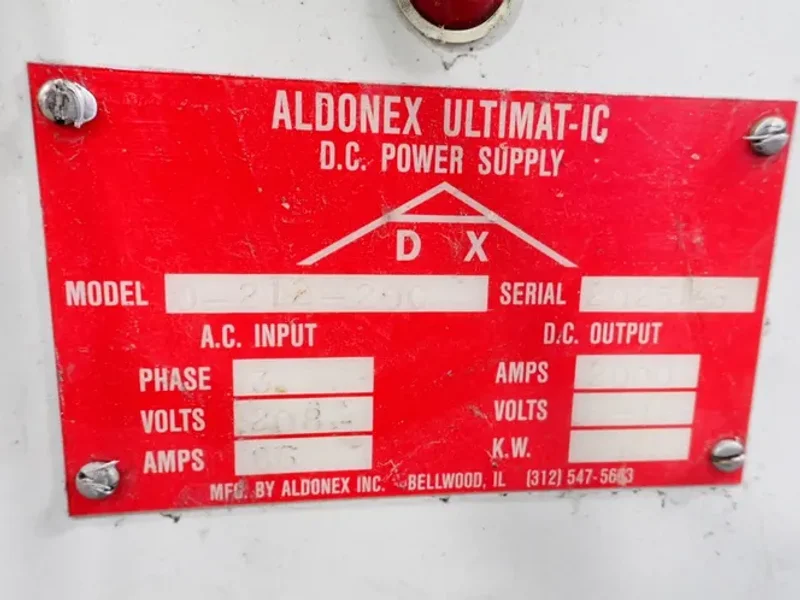 ALDONEX INC D.C. POWER SUPPLY   -  0-212-200