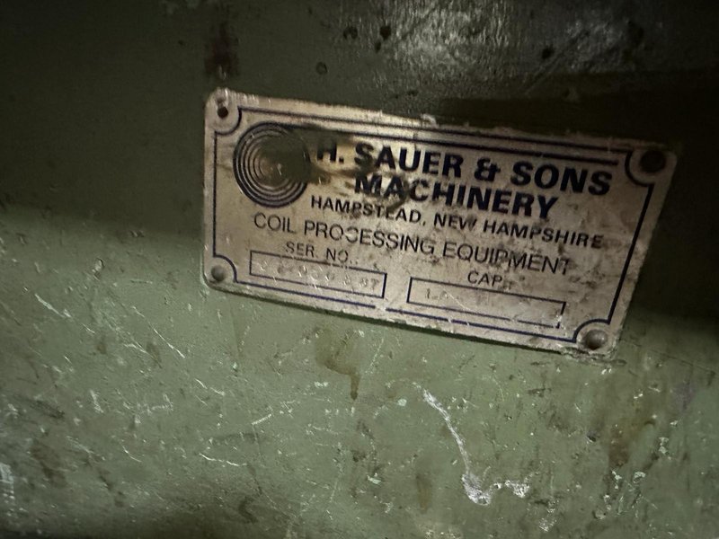 20,000# H. Sauer &amp; Son Coil Upender