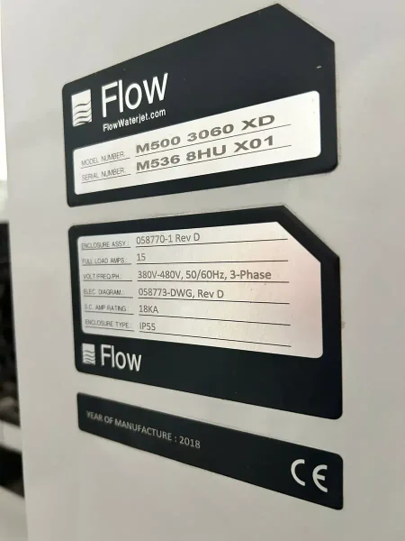 2018 FLOW Mach 500 3060 | Waterjet Cutters