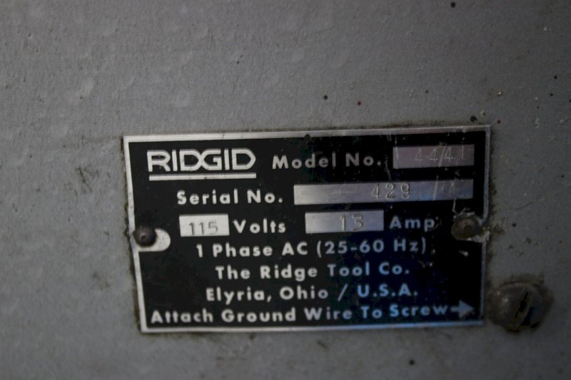 4&quot; RIDGID MODEL #444 PIPE &amp; BOLT THREADER: STOCK 76018