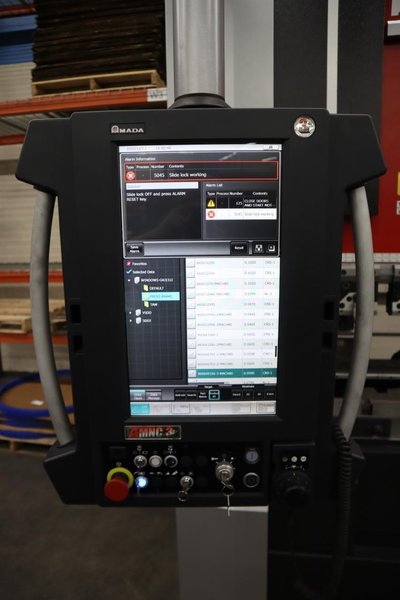 Amada HG 8025 CNC Hydraulic Press Brake, 88 Ton x 102.4", AMNC 3i Controls, Down-Acting, Curtains -New 2016