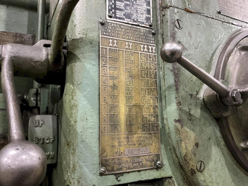 8' X 19" CINCINNATI BICKFORD RADIAL DRILL: STOCK #18554