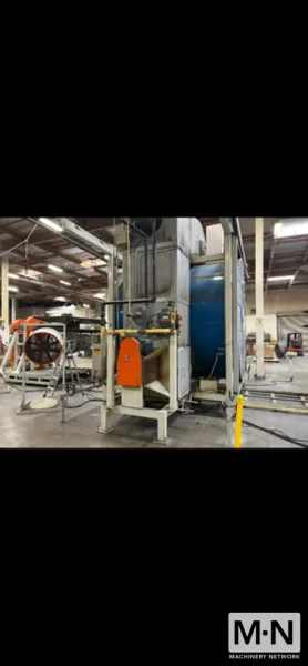 2 ARM ROTOLINE MODEL DC3.00XT ROTATIONAL MOLDING MACHINE MFG 2000