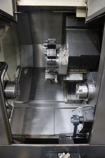 Doosan Puma 2100SY CNC Lathe, Live Milling, Y-Axis, Sub-Spindle, C-Axis Main and Sub, Chip Conveyor, Parts Catcher, Conveyor- Auction Item