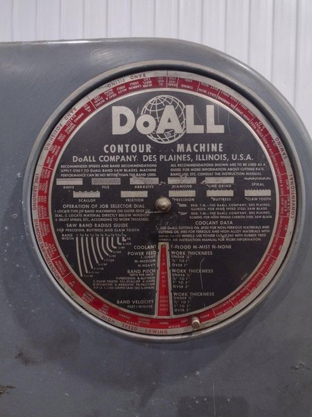 36" DOALL MODEL #3613-1 VERTICAL BANDSAW: YOBRO #24515