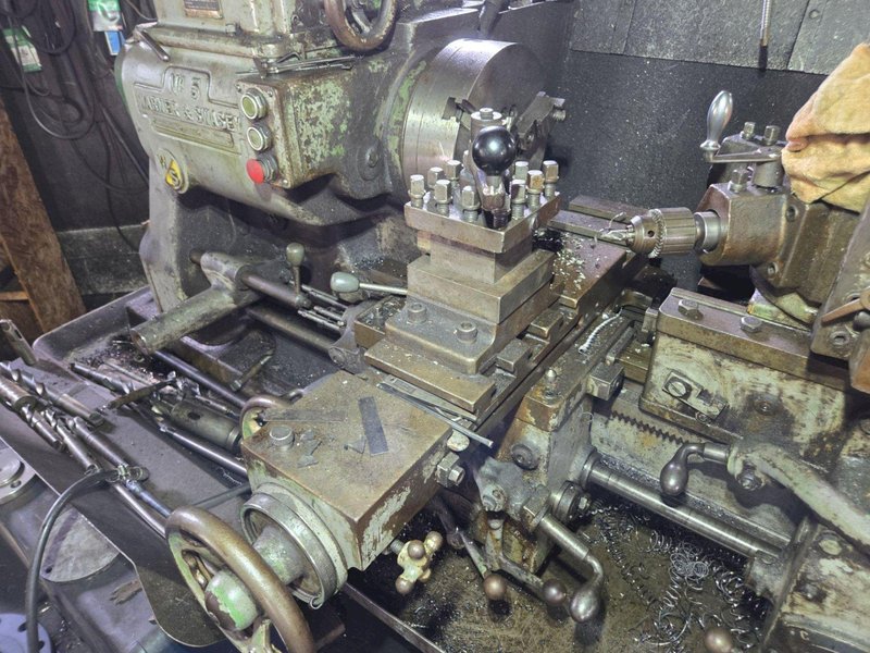 WARNER &amp; SWASEY NO. 5 MODEL M-1740 TURRET LATHE. STOCK # 0992525.