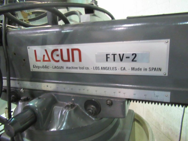 Lagun FTV-2 CNC Vertical Knee Mill with Acu-Rite Millpower 2 2-Axis CNC Control, Power Draw Bar, 10" x 50" Table, 3HP- Auction Item