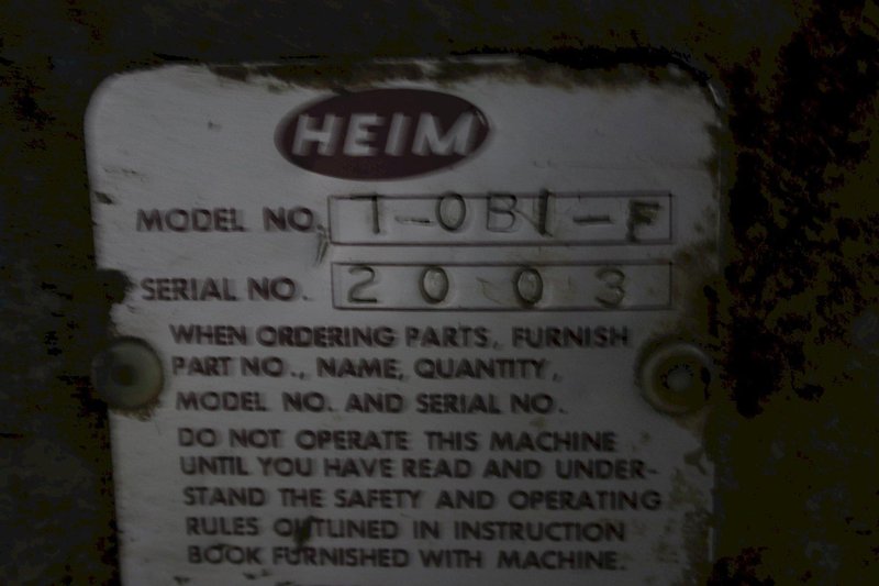70 TON HEIM MODEL #7-OBI FLYWHEEL PRESS: STOCK #74783