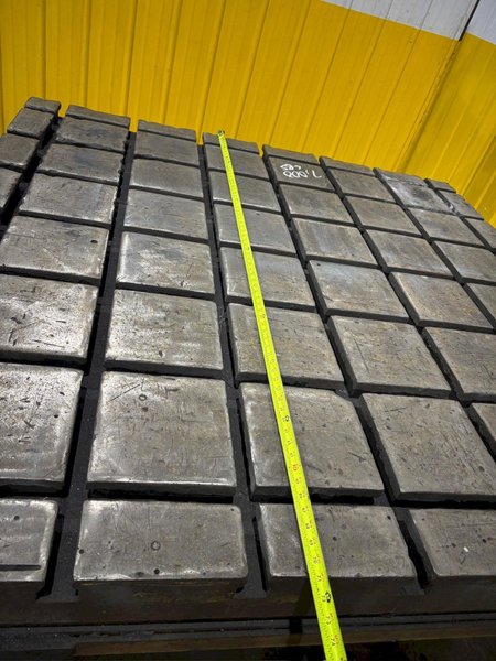 6&#039; X 6&#039; STEEL SLOTTED WORK LAYOUT TABLE WITH DIRECTIONAL T SLOTS: YOBRO #24457