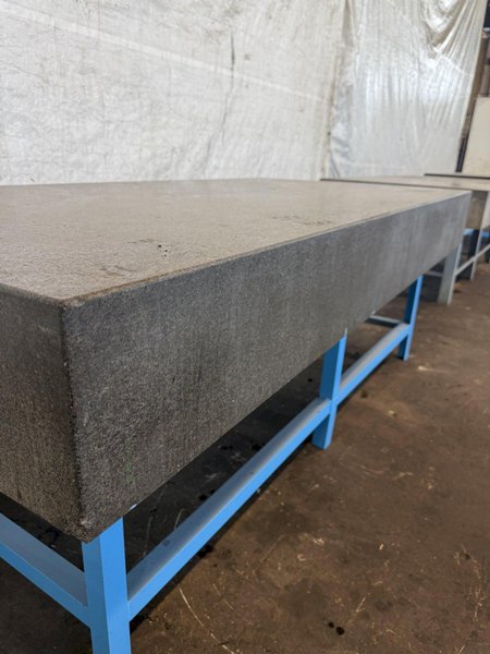 96&quot; X 48&quot; X 10&quot; GRANITE SURFACE PLATE W/ STAND. STOCK # 0881225.