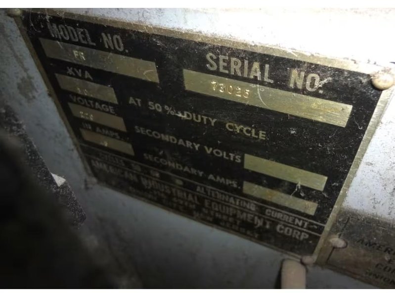 10 KVA AMERICAN MODEL FR SPOT WELDER. STOCK # 1008624.
