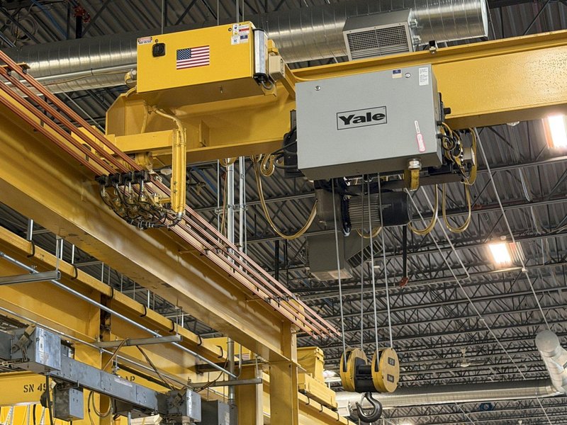 5 TON X 23'6" X 52' X 13' OMH SINGLE GIRDER OVERHEAD CRANE &amp; RUNWAY SYSTEM: YOBRO #26275