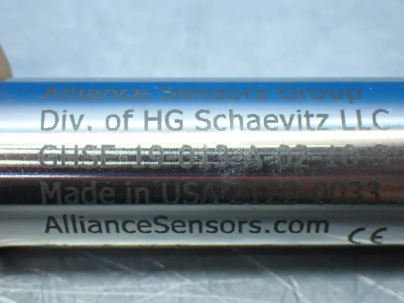 ALLIANCE SENSORS GROUP 2 LINEAR VARIABLE INDUCTIVE TRANSDUCER POSITION SENSORS  -  GHSE-19-013-A-02-10-S