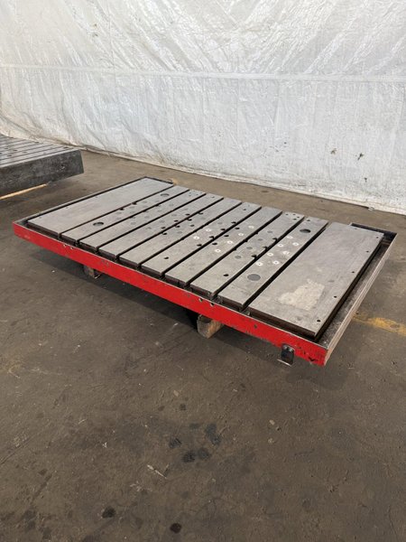 42&quot; WIDE X 72&quot; LONG X 6&quot; THICK T-SLOTTED BOLSTER PLATE. STOCK # 1006324