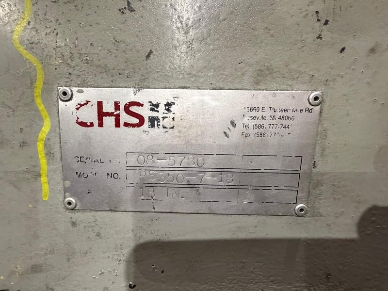 10,000 LB X 18" X .165" CHS SERVO FEEDLINE. STOCK #0773726