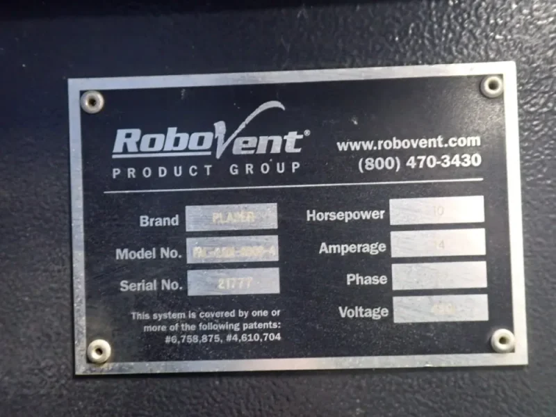 ROBOVENT DUST COLLECTOR   -  PAL-2.5M-5000-4
