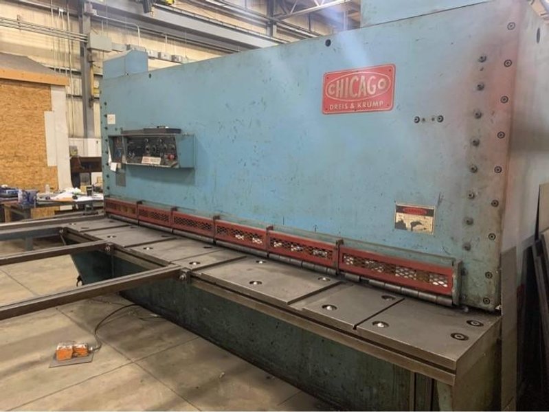 12&#039; x 1/2&quot; CHICAGO HYDRAULIC SHEAR. STOCK # 0416521
