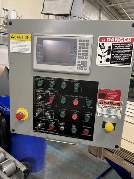 300 TON PACIFIC MODEL #300-OBL-10/60 STRAIGHT SIDE HYDRAULIC PRESS, 12" STROKE: STOCK #16352