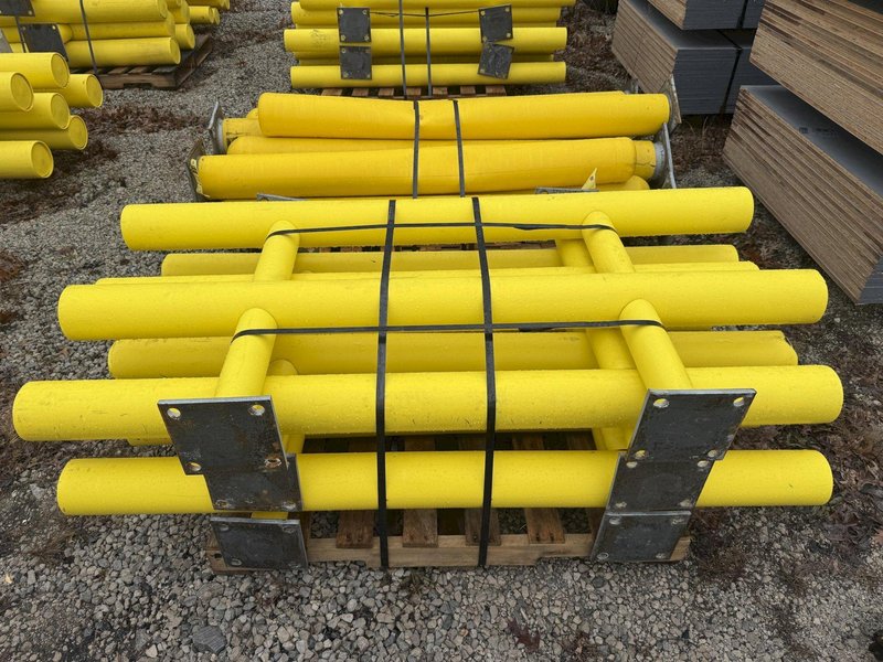 (20) 6' LONG x 42" HIGH IDEAL SHIELD TWO LINE PLASTIC COATED HEAVY DUTY GAURDRAIL BARRIER: YOBRO #24874