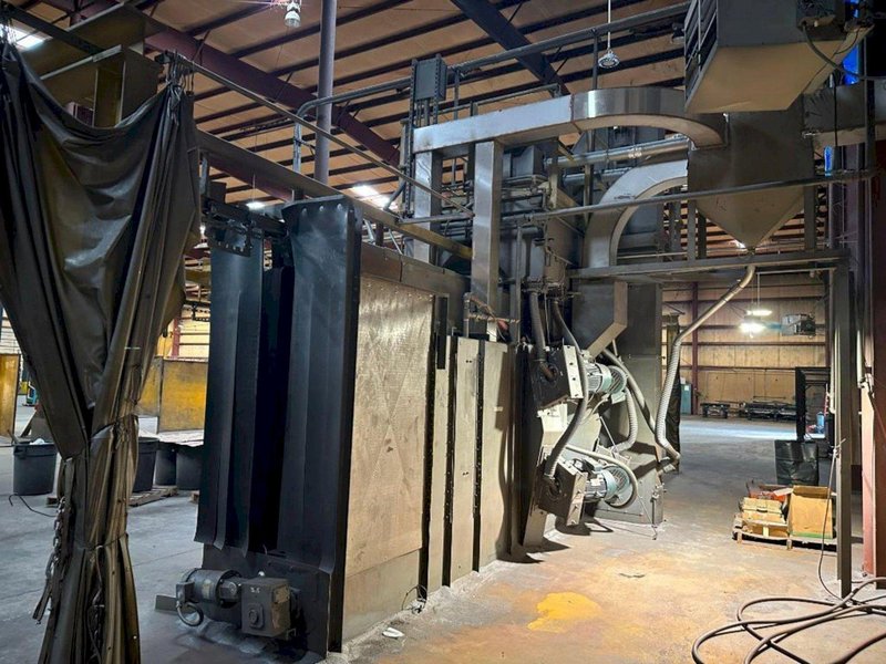8 WHEEL PANGBORN PASS THROUGH STRUCTURAL SHOT BLAST MACHINE: YOBRO #24717