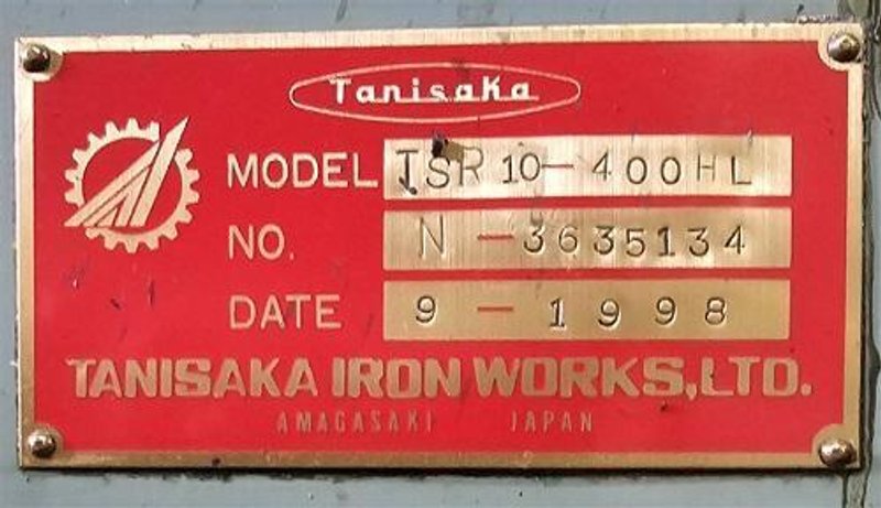 TANISAKI 10-400 THREAD ROLLER
