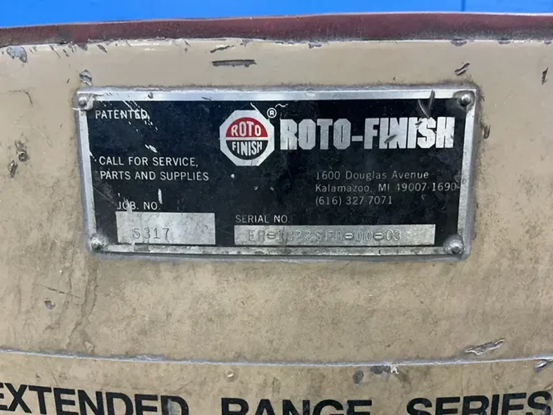 ROTO-FINISH 22 CUBIC FEET EXTENDED RANGE SERIES SPIRATRON VIBRATORY FINISHER  -  ER-1822