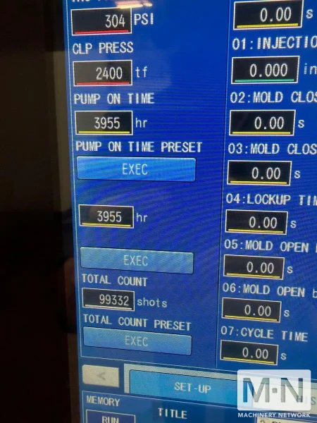 250 TON 12.7 OZ TOSHIBA MODEL EC250SXIIV70-U48-8A ELECTRIC INJECTION MOLDING MACHINBE MFG 2019
