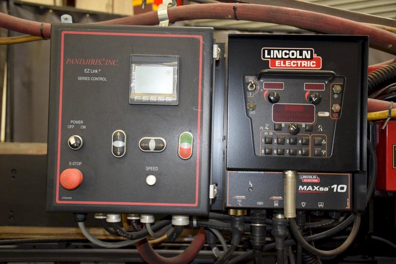 120&#039; X 3/8&#039; PANDJIRIS MODEL 12-FS SEAM WELDER WITH LINCOLN POWERWAVE WE