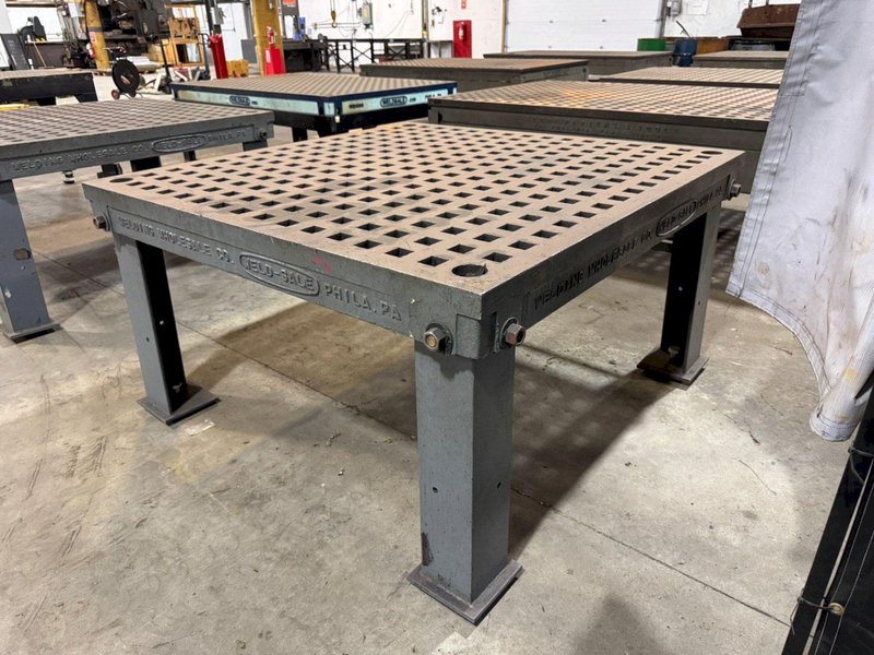48" X 48" WELDSALE ACORN WELDING TABLE. STOCK # 0112926.