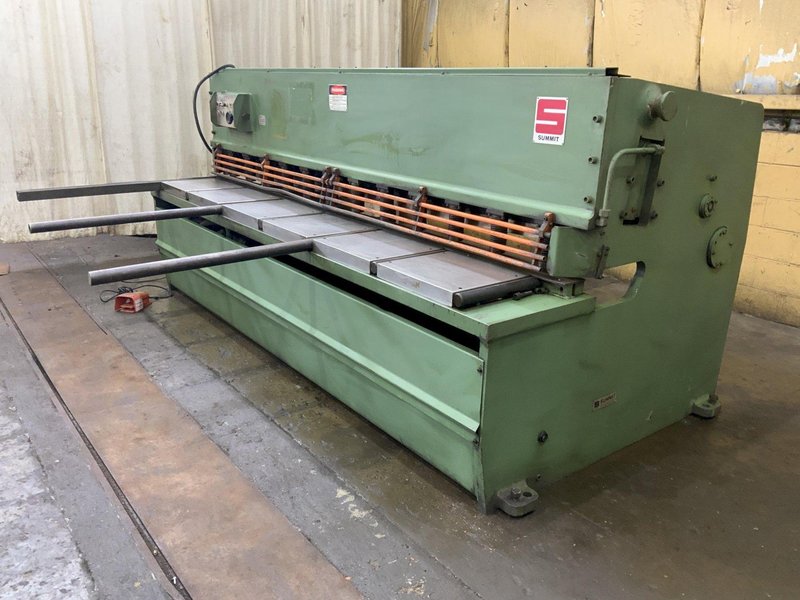 10' X 1/4" SUMMIT HYDRAULIC SQUARING SHEAR: STOCK #81071