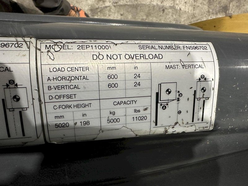 11,000 LBS CAT MODEL #2ET11000 ELECTRIC FORKLIFT, NEW 2019: STOCK #22687