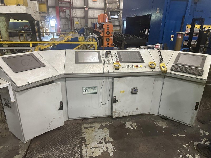 400 TON FUKUI MFE-400B-4000-2500 4 POINT BLANKING PRESS. STOCK # 1162523