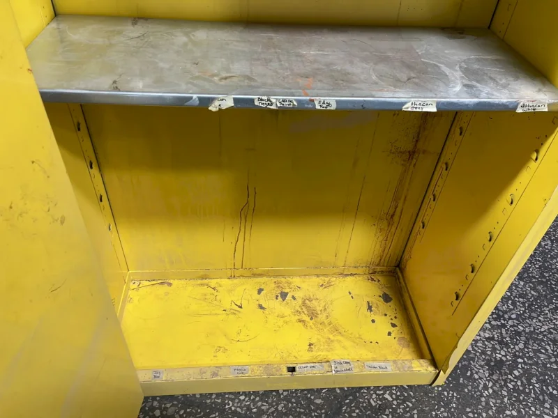 EAGLE MANUFACTURING CO. 45 GAL / 43”X18”X65” FLAMMABLE CABINET  -  1945