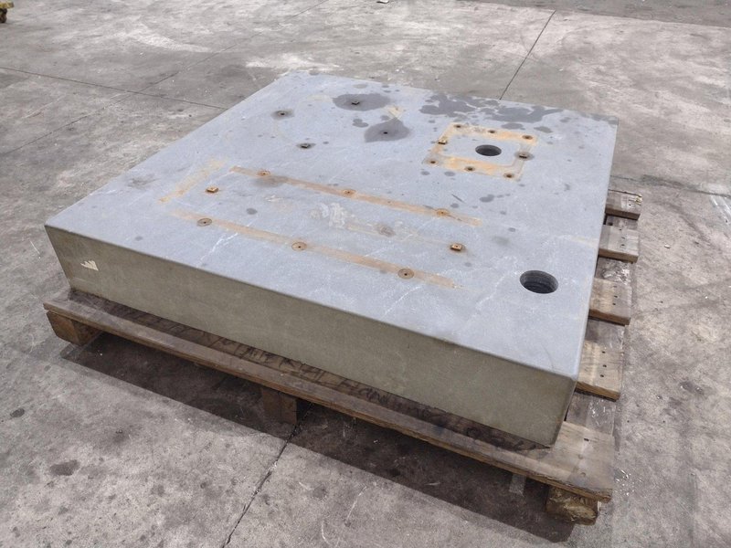 48&quot; X 48&quot; X 8&quot; BLACK GRANITE TABLE: STOCK #22227