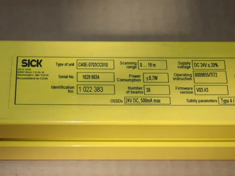 Sick Light Curtain Pair - C4k5-0703ccxx0b Kit