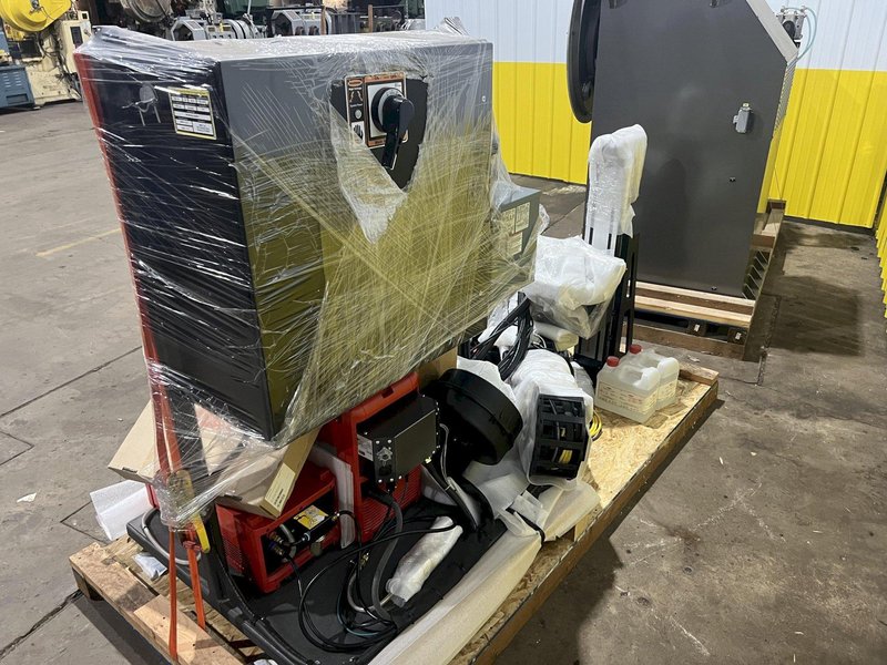 FRONIUS TRANSPULS AUTOMATED WELDING SYSTEM WITH AMET XM CONTROLS, NEW ON SKID: STOCK #23303