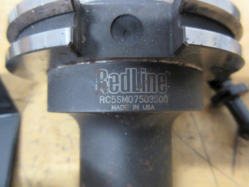 Redline CAT50 Shell Mill Holder, Sandvik 4.5" Shell Mill, ER32 Collet Wrenches, Box of Loc-Line, Zebra Refractometer, 3 Uknown Tool Holders- Auction Item