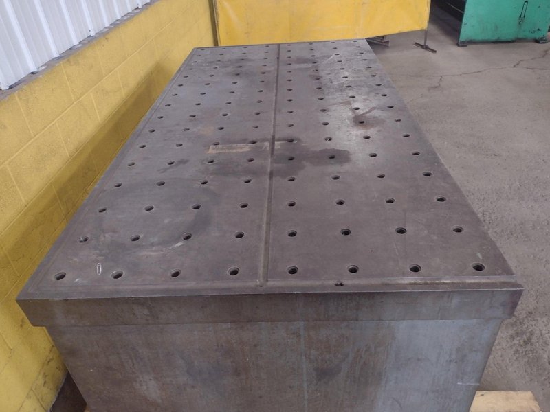 48&quot; x 96&quot; x 36&quot;H INTERLAKE DRILLED &amp; TAPPED SET-UP / RISER TABLE: STOCK #16476