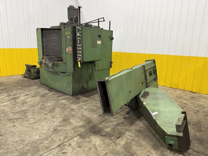 4 STATION X 20 HP -72&quot; X 40&quot; BRONCO SHOT BLAST ROTARY TABLE PART BLASTIN MACHINE: STOCK #23778