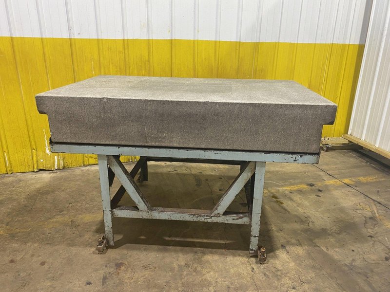 36&quot; X 60&quot; X 10&quot; THICK GRAY TWO LEDGE GRANITE SURFACE PLATE WITH STAND: STOCK #17081