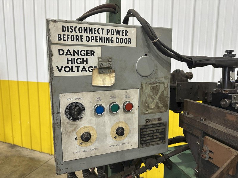 10&quot; GUILD MODEL #PSA-135-10 SHEAR END COIL STRIP WELDER WITH MILLER ECONO-TWIN HF WELDER: STOCK #22611
