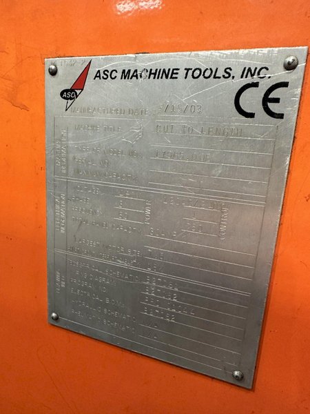 48" ASC SLITTING &amp; CUT-TO-LENGTH (SLEAR) LINE WITH AMS CONTROLS: STOCK #19200