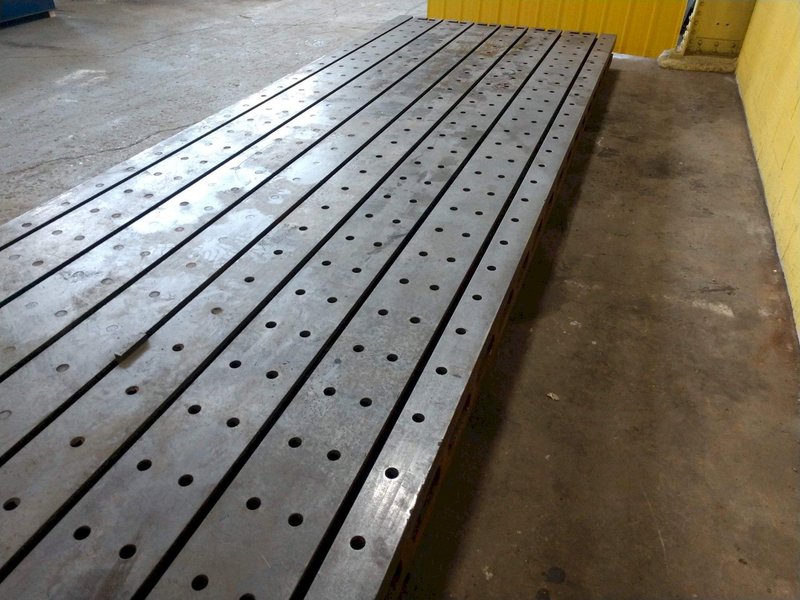 6.5' (80") x 22' (264")  T SLOTTED FLOOR PLATE PLANER TABLE: STOCK #13637